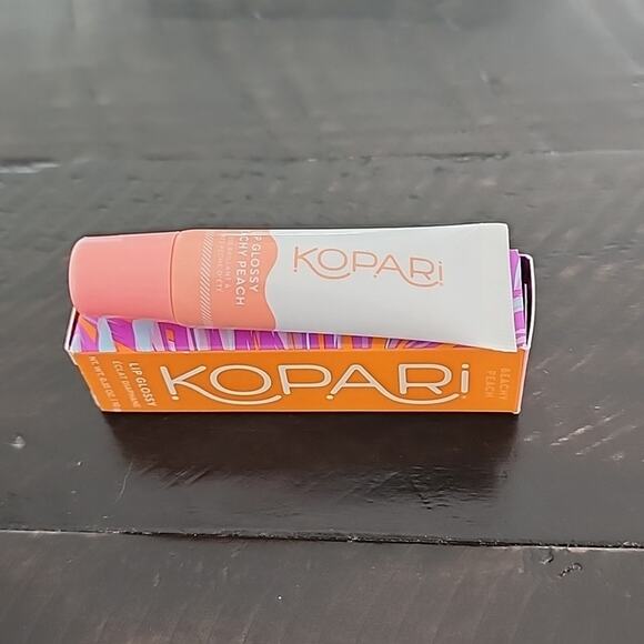 KOPARI Lip Gloss Balm Coconut Oil Lip Glossy Shea Butter Beachy Peach Full Size - Picture 1 of 6